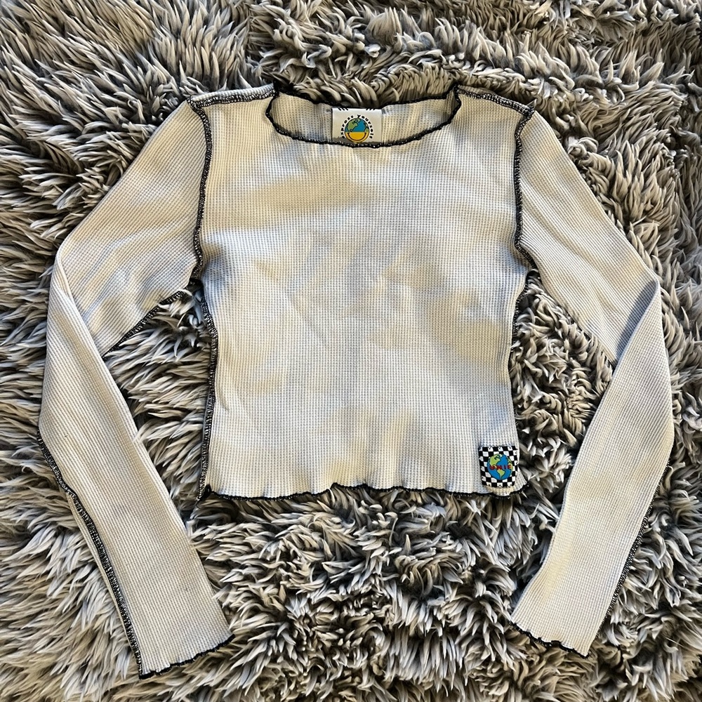 Unif white long sleeve top